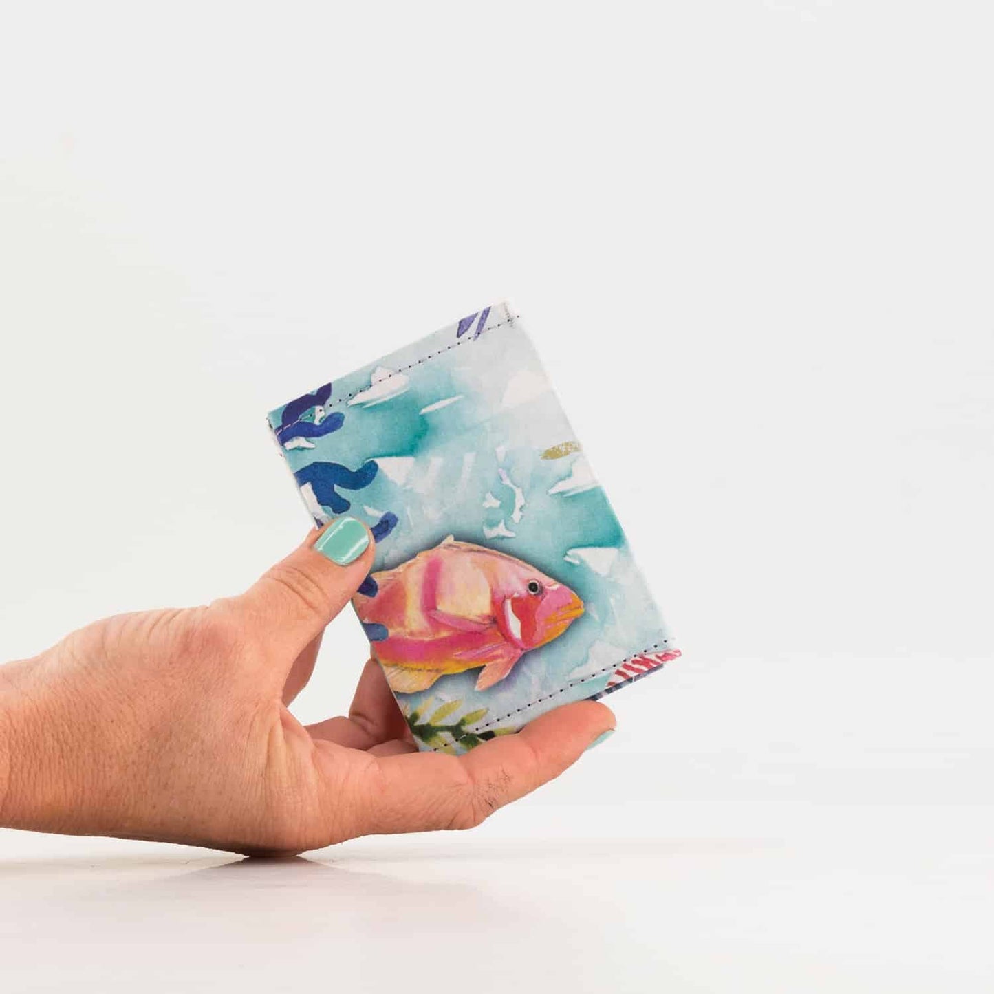 Recycled Cement Paper Slim Wallet Ocean