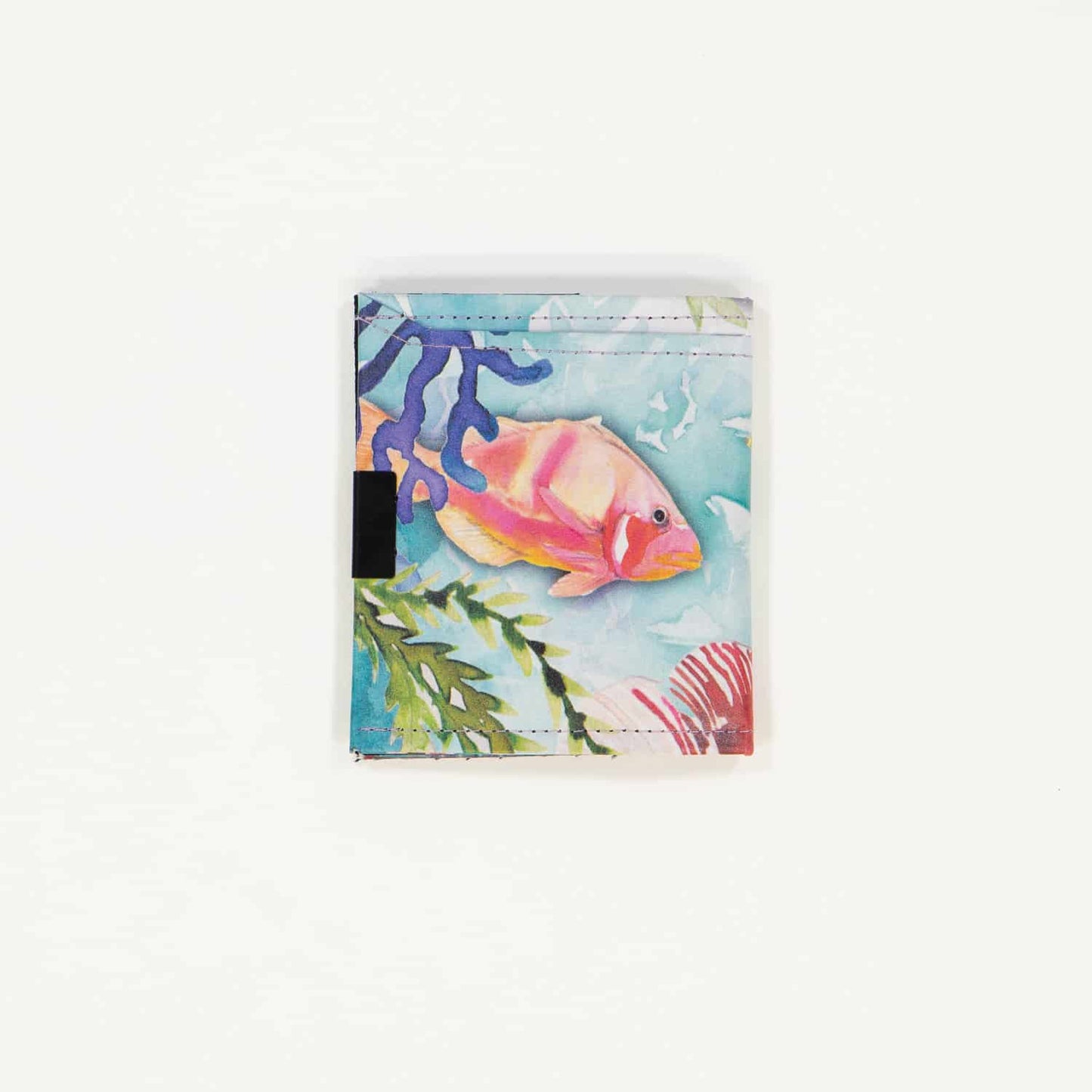 Square Wallet aus recyceltem Kraftpapier Ocean