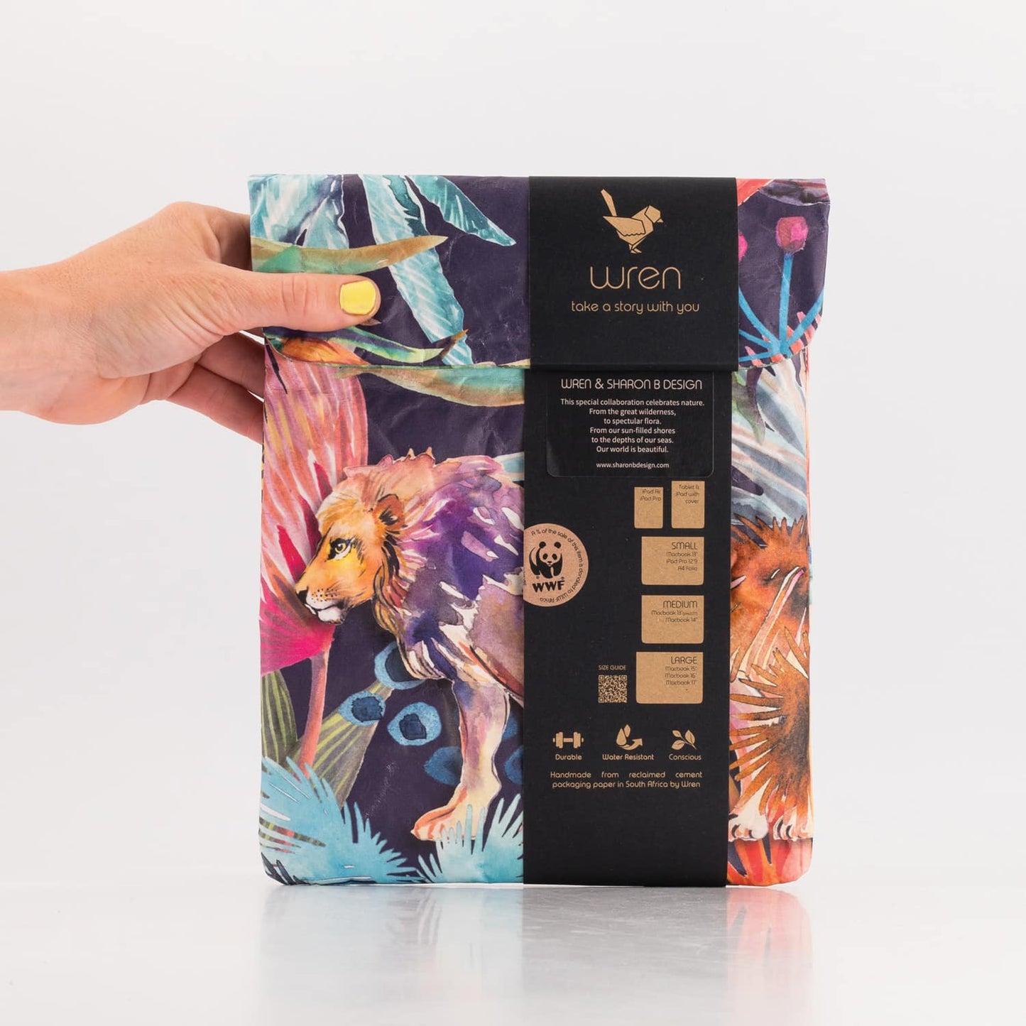 Recycled Cement Paper iPad oder Tablet Sleeve Wildlife