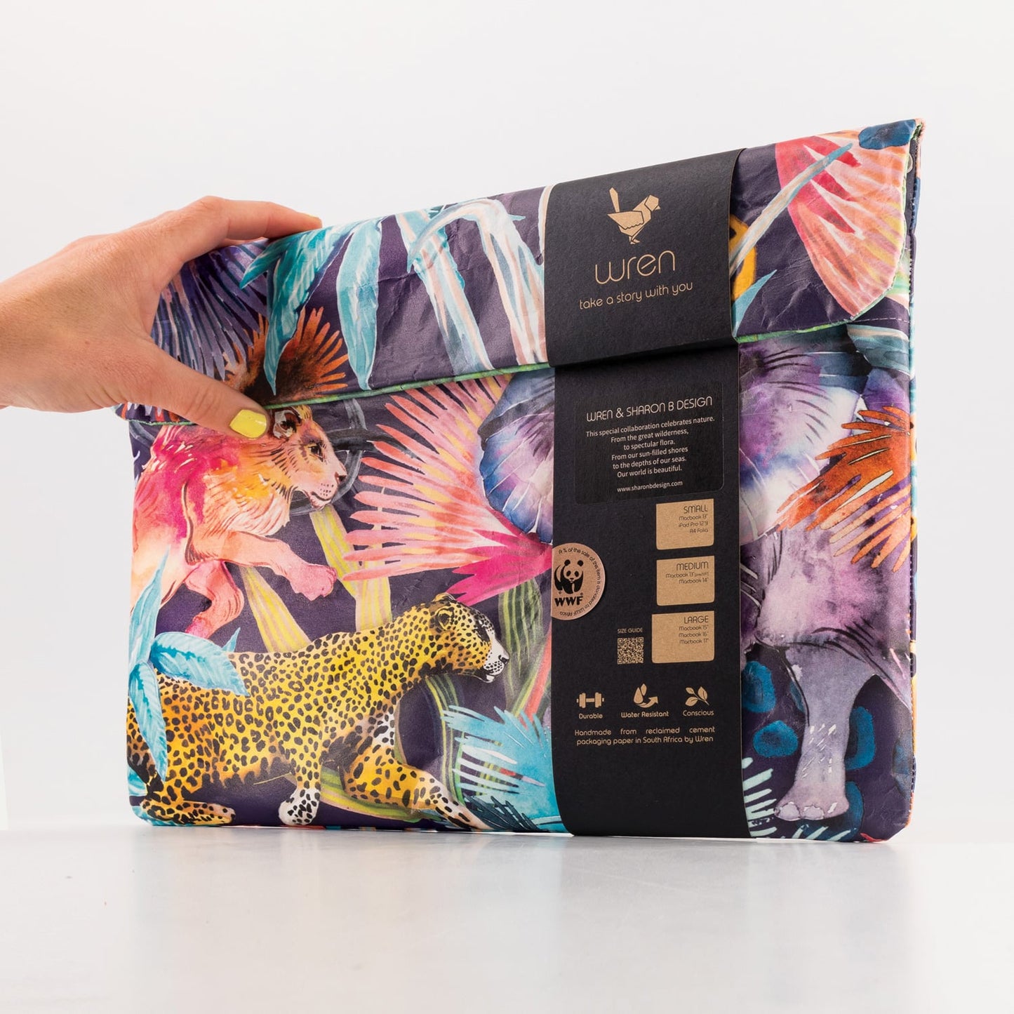 Recycled Cement Paper Laptop Sleeve Wildlife – verschiedene Größen