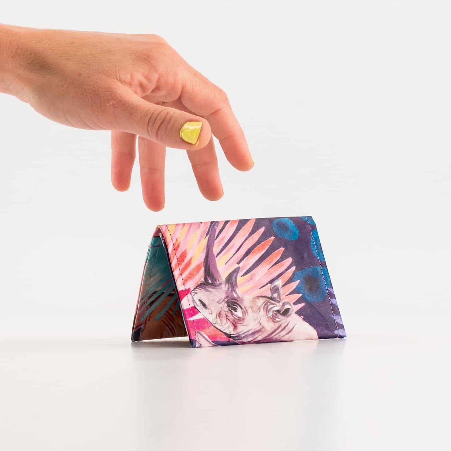 Recycled Cement Paper Slim Wallet Wildlife
