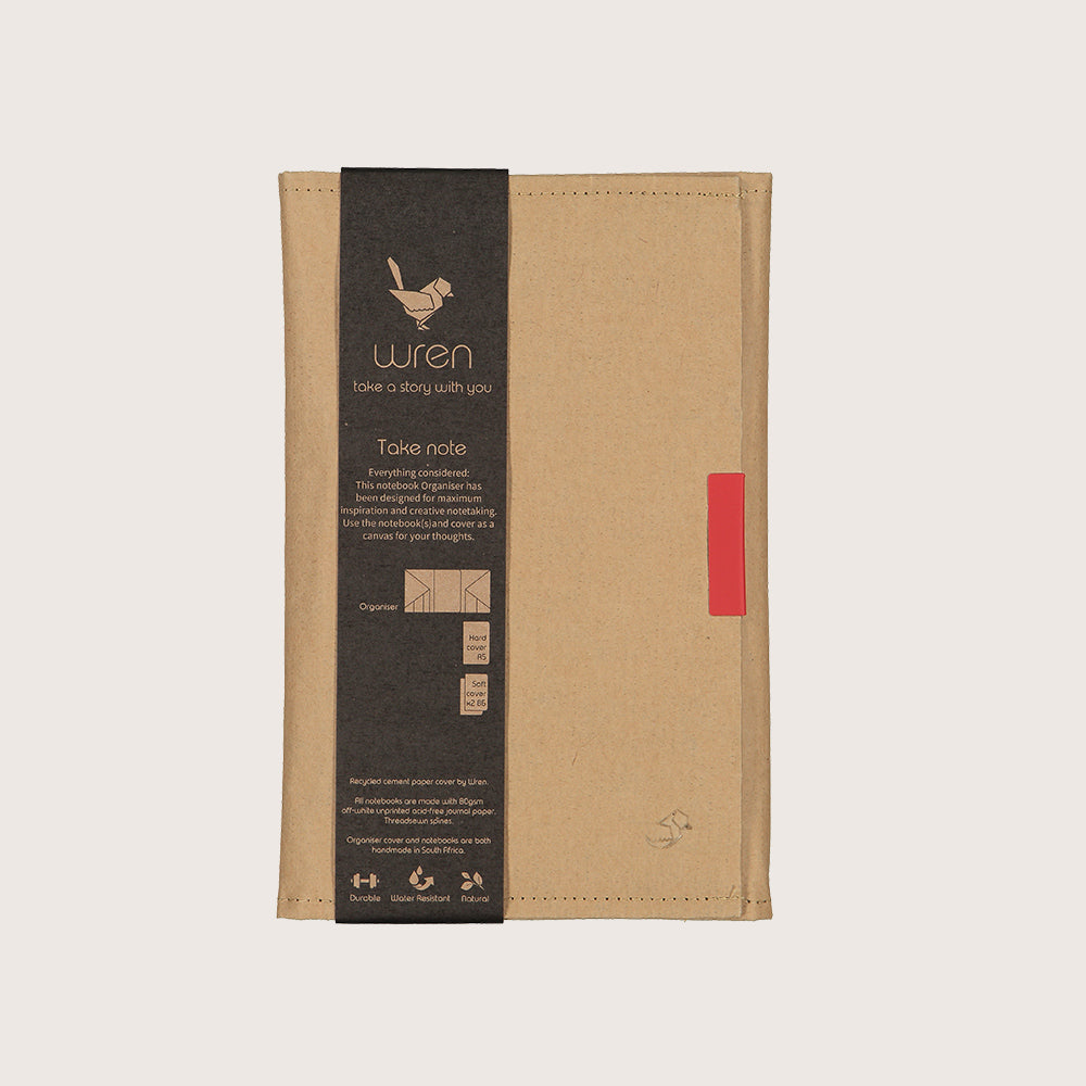 Recycled Paper Notebook Organiser natural