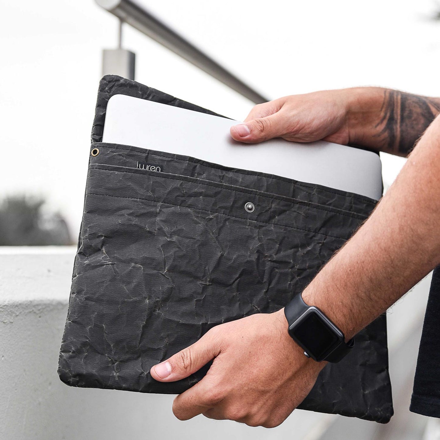 Recycled Cement Paper Laptop Sleeve Black – verschiedene Größen