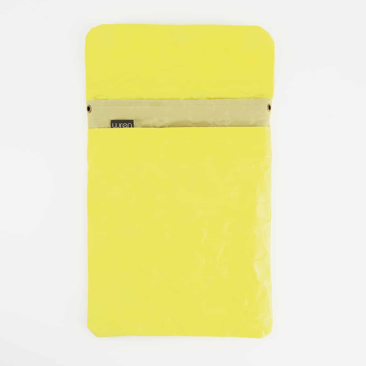 Recycled Cement Paper iPad oder Tablet Sleeve Lemon