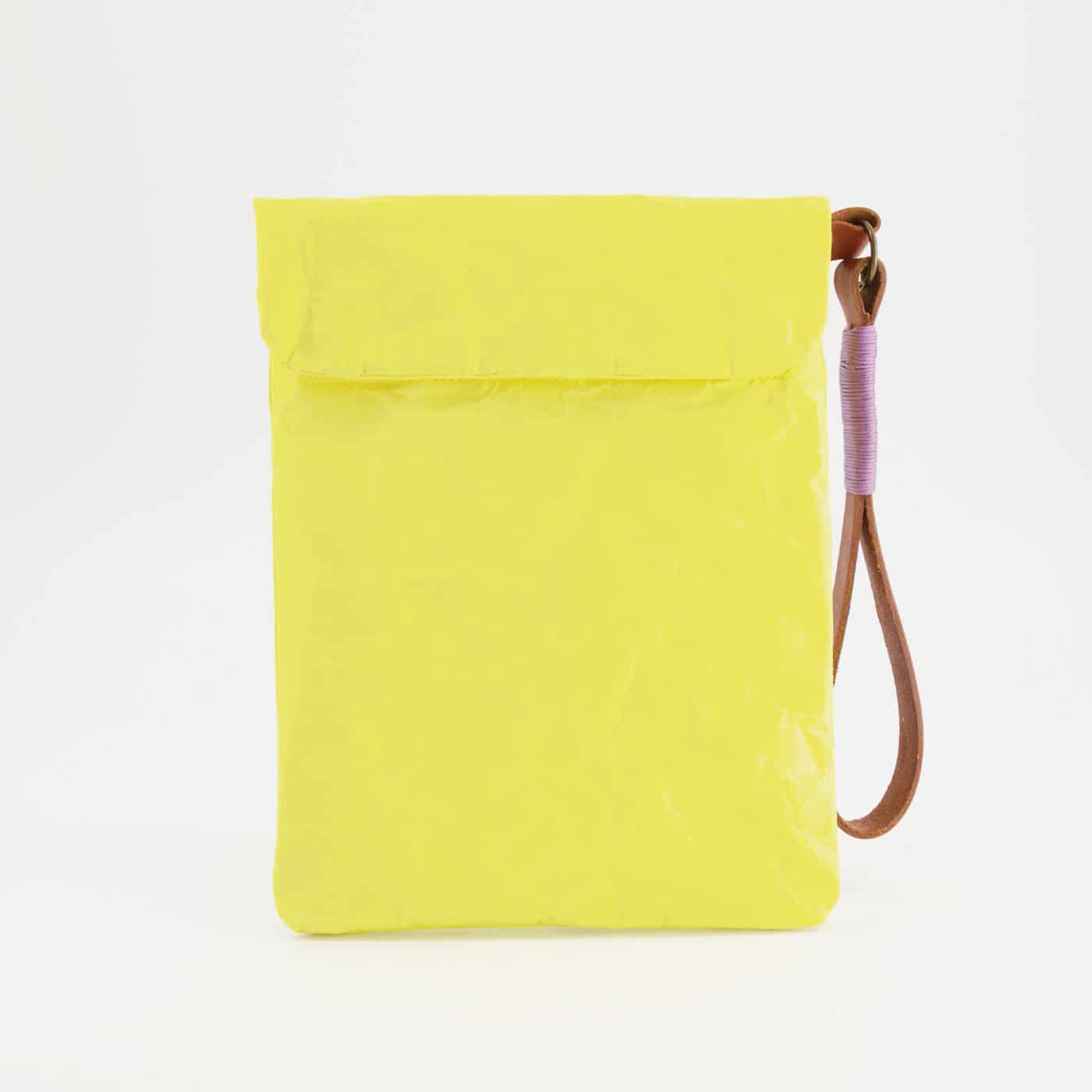 Recycled Cement Paper iPad oder Tablet Sleeve Lemon